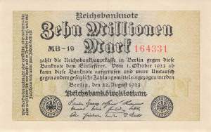10 Millionen Mark 1923
